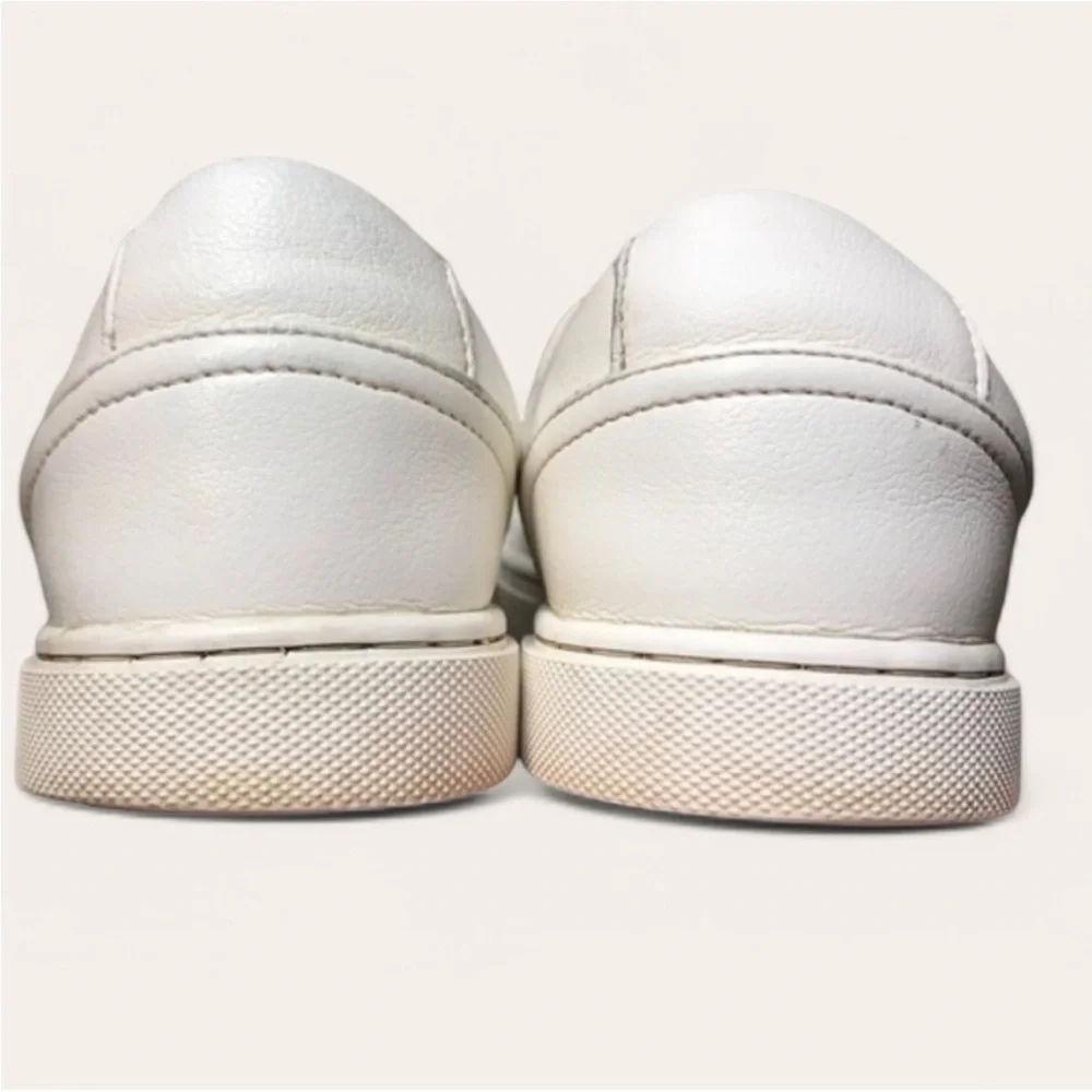 JOIE “Harvard” Vegan Leather Lace-up Sneakers in White Size 10